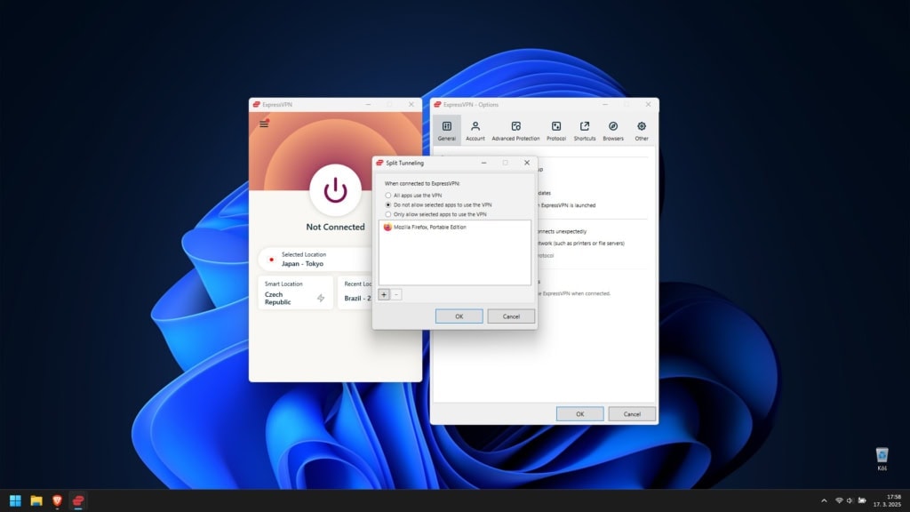 Funkcja Split Tunneling