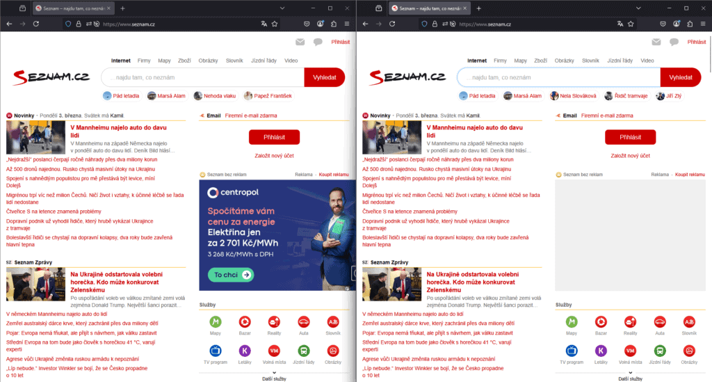 Test blokowania reklam