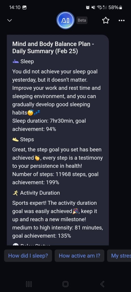 Krótki opis poprzedniego dnia