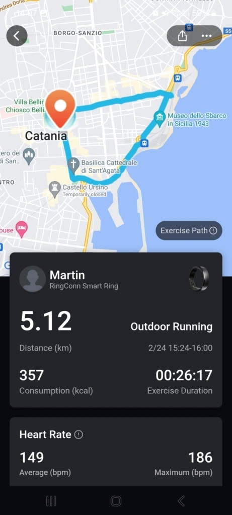 Zapis aktywności sportowej jest zwięzły