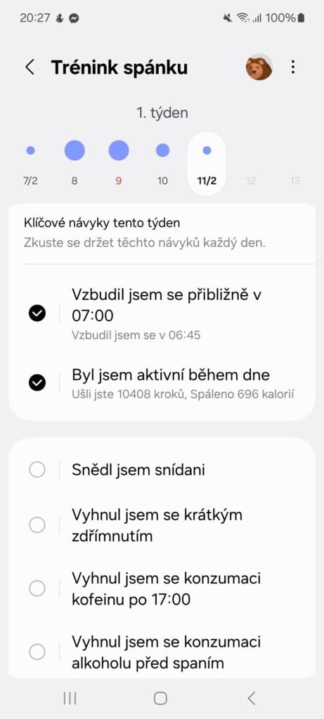 Trening dobrych nawyków snu