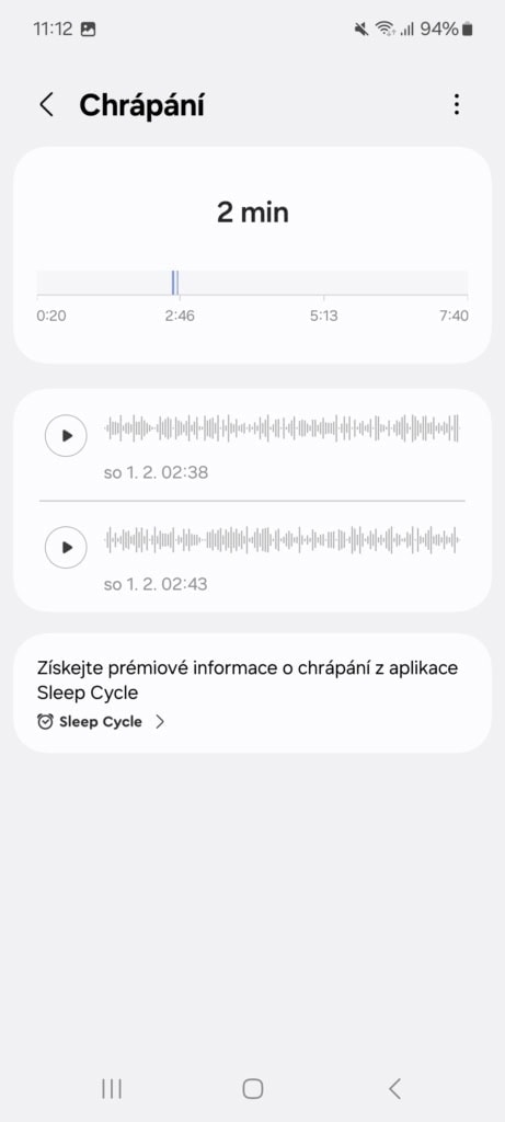Detekcja chrapania z nagraniami