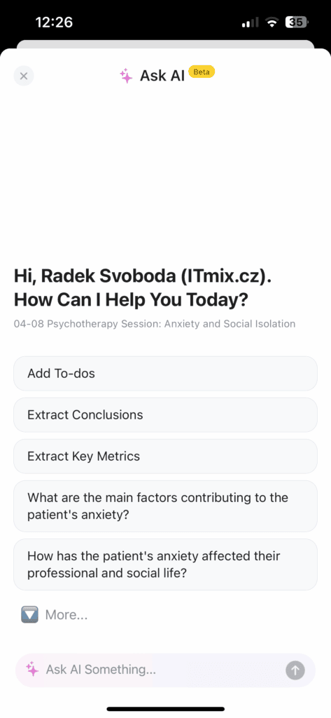 W aplikacji można korzystać z AI