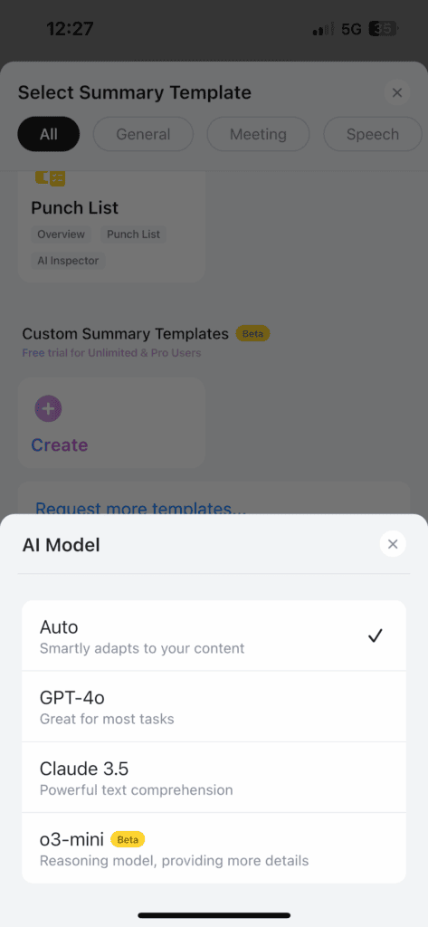 Możesz wybrać spośród kilku modeli AI