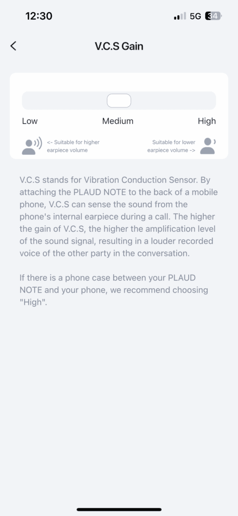 Ustawienia rozmów dla PLAUD Note