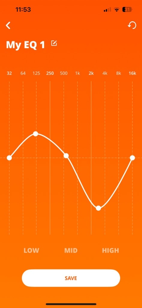 Ustawienia equalizera