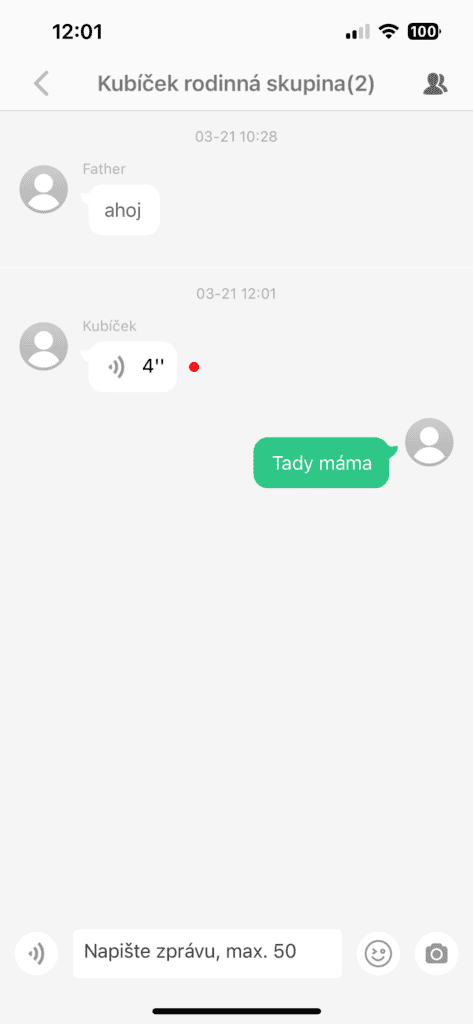 Można komunikować się również w ramach grupy rodzinnej