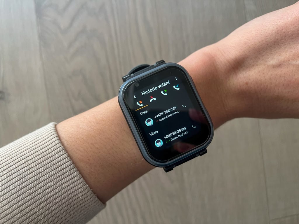 Historia połączeń na zegarku