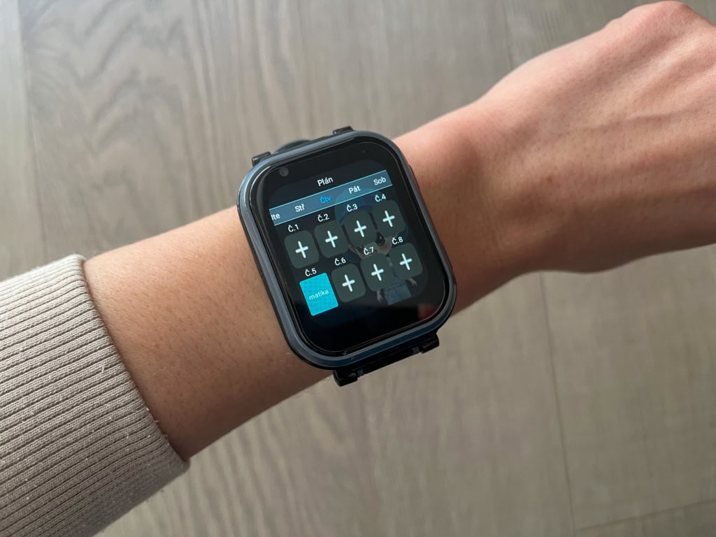 Plan lekcji na zegarku