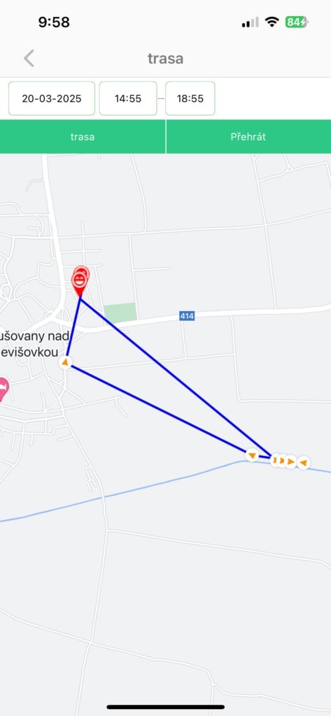 Zaznaczenie trasy na mapie nie jest całkowicie dokładne