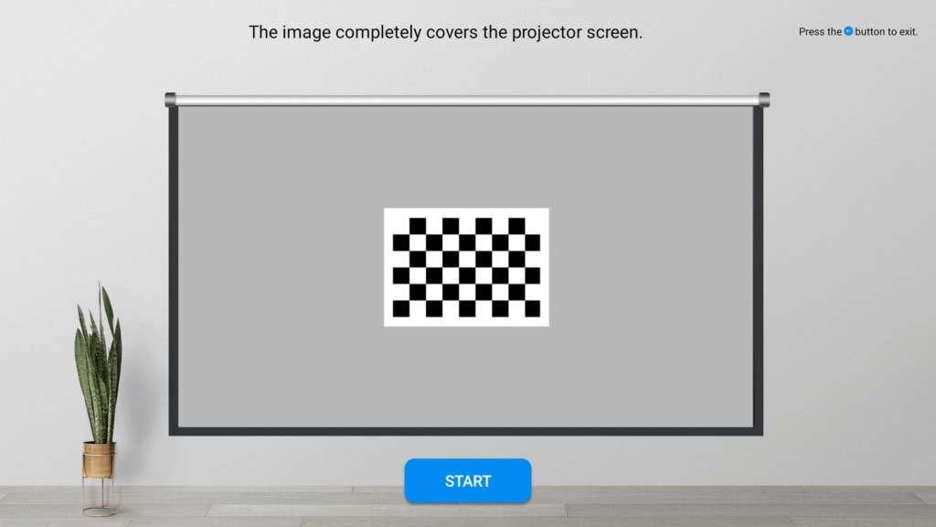 Jeśli korzystasz z ekranu, smart projektory dostosują do niego obraz