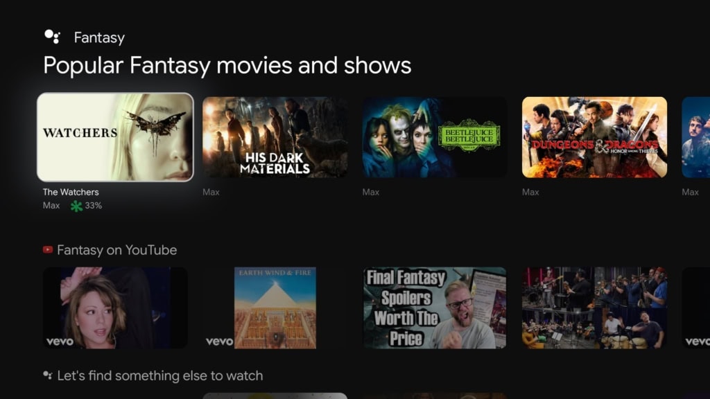 Biblioteka i wyszukiwanie Google TV łączą wiele źródeł treści