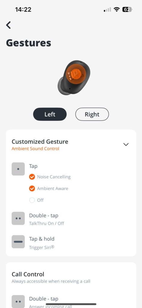 Personalizacja gestów