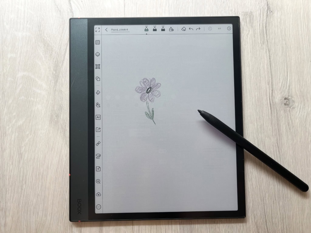 Rysowanie na cyfrowym notatniku
