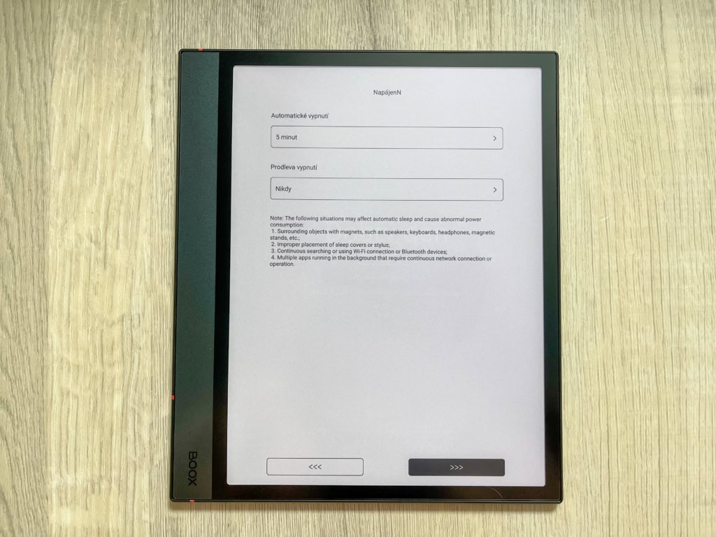 Ustawienia automatycznego wyłączania