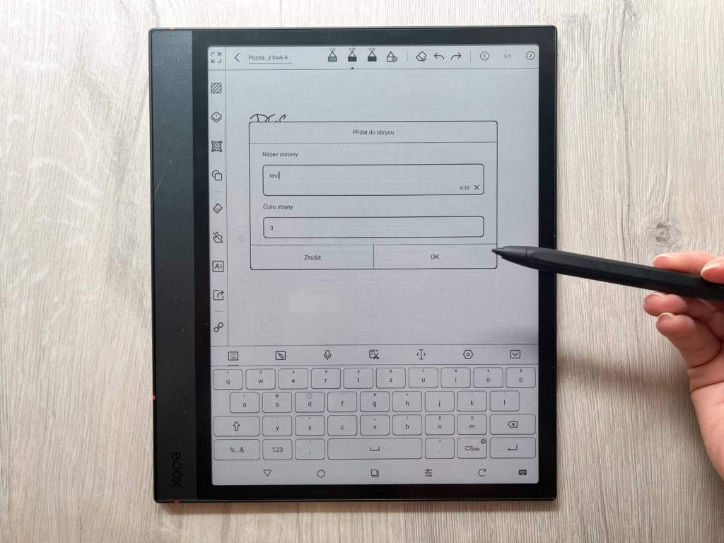 Wpisujesz nazwę konspektu