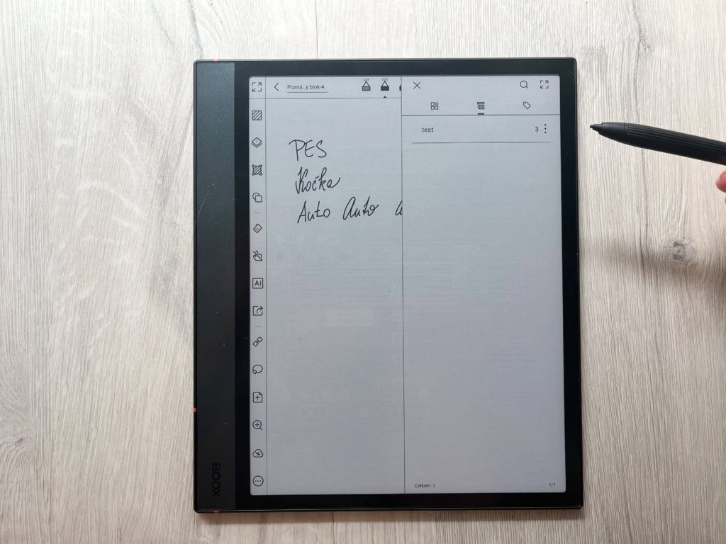 Wyświetli się konspekt