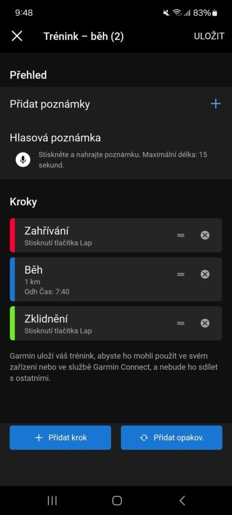 Trening może zawierać różne etapy i cele