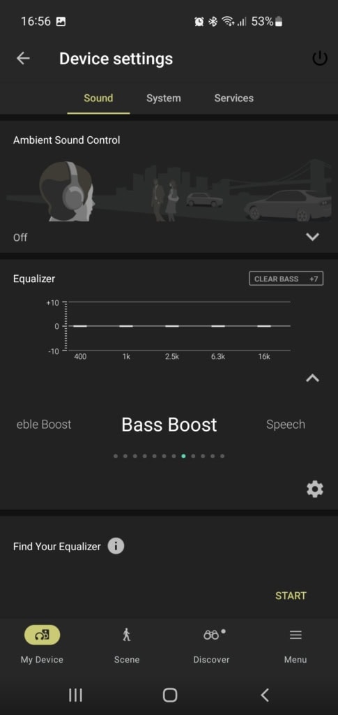 Wybór domyślnych equalizerów