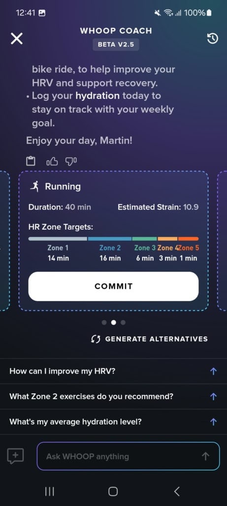 Możliwość zadawania kolejnych pytań