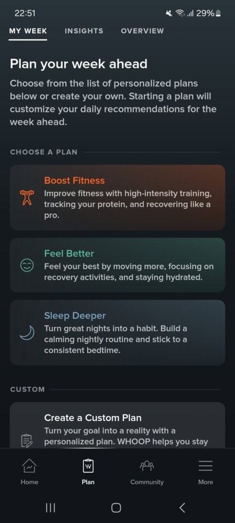 Ustawienia długoterminowego planu