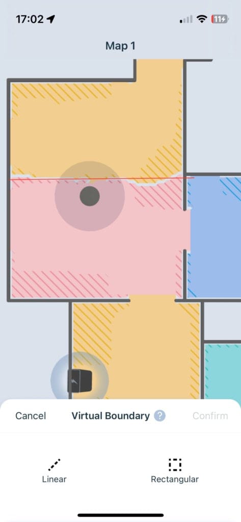 Ustawienie wirtualnej ściany