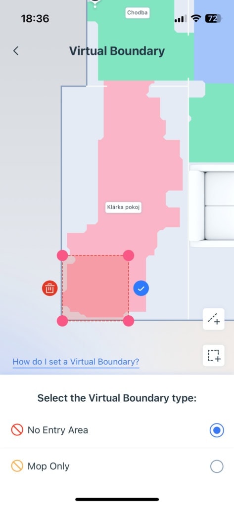 Dodanie strefy do wirtualnej mapy